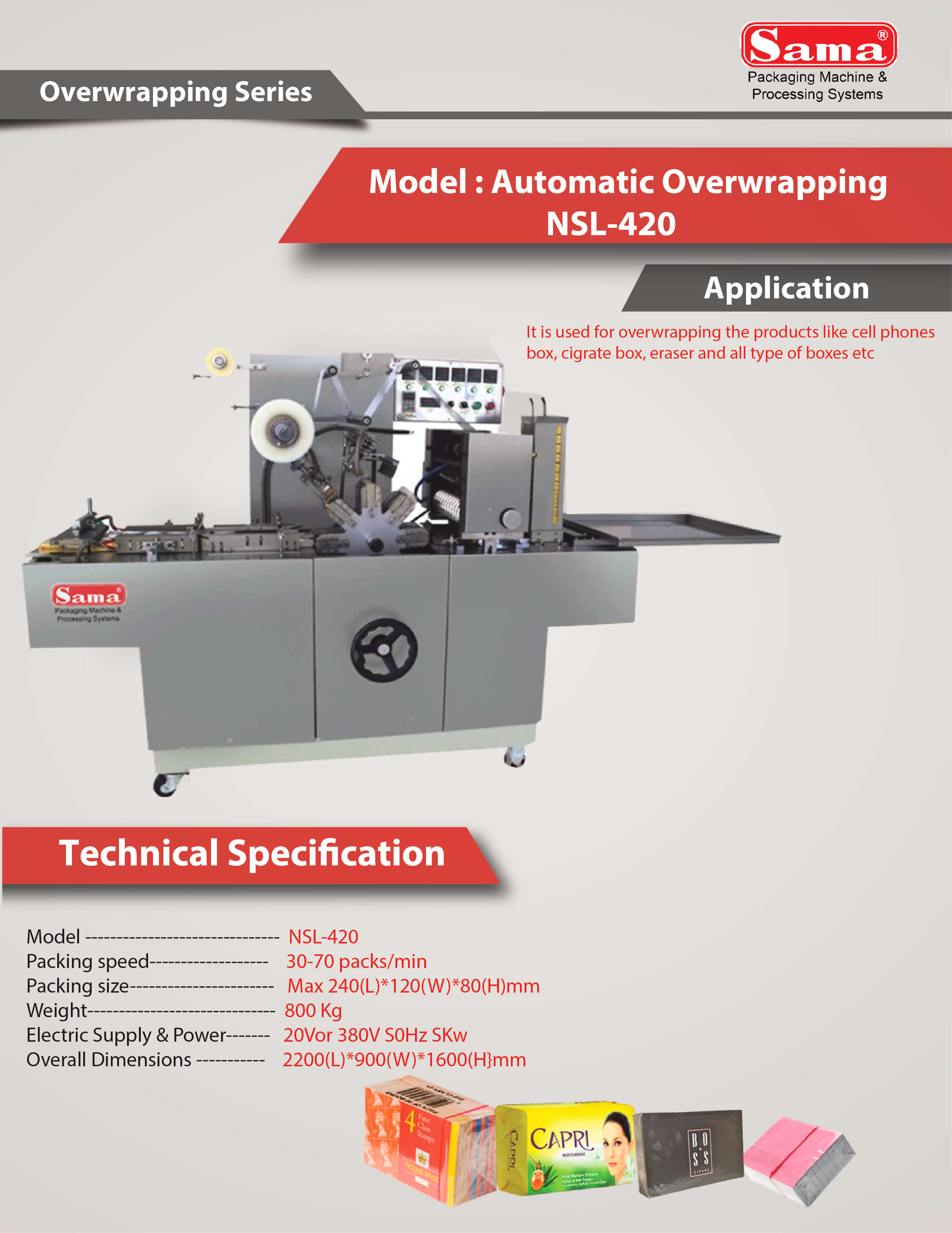Automatic Box Overwrapping Machine